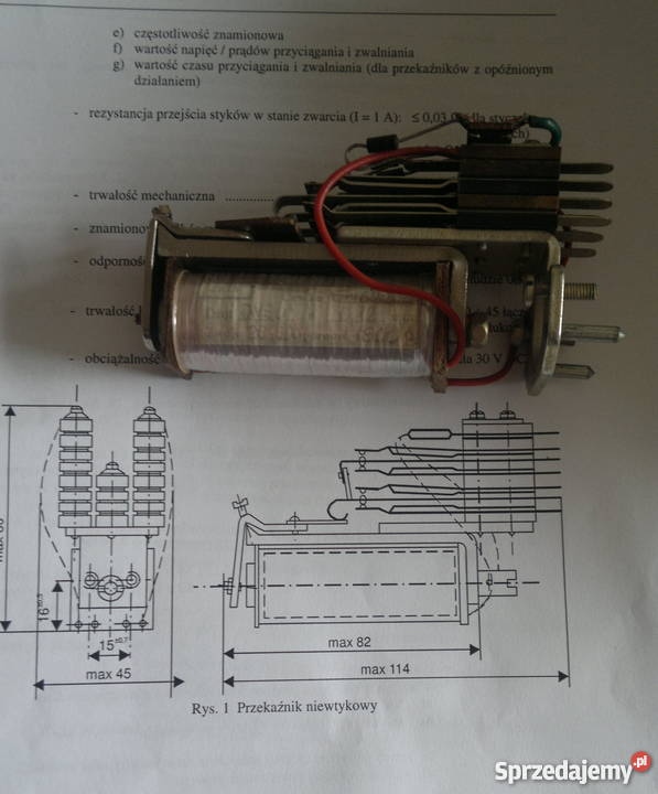 Przekaźnik elektromagnetyczny RL 25006 ZWUS 24V Elektryka i akcesoria Dąbrowa Górnicza