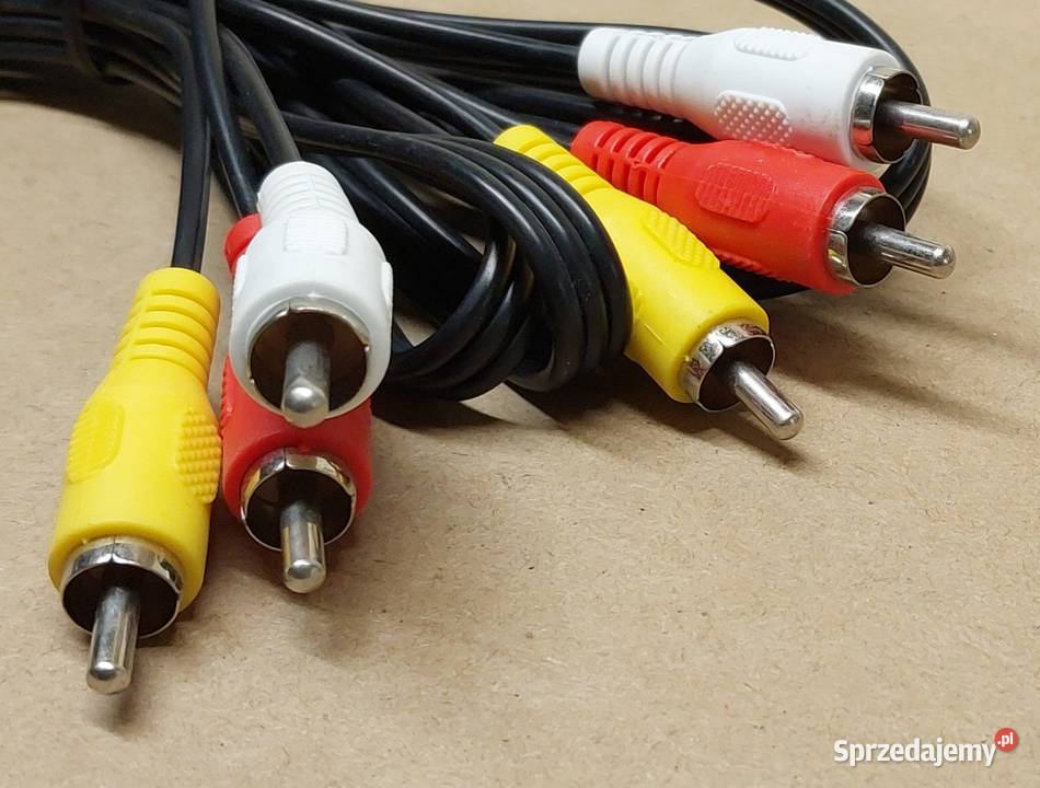 KABEL PRZEDŁUŻACZ 3X RCA NA 3X RCA CINCH MĘSKI dolnośląskie