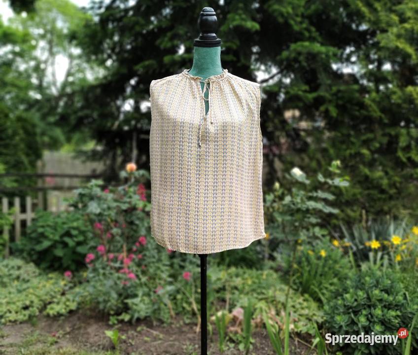 Bluzka Promod 44 XXL wiskoza żółta kolorowa boho Szczecin