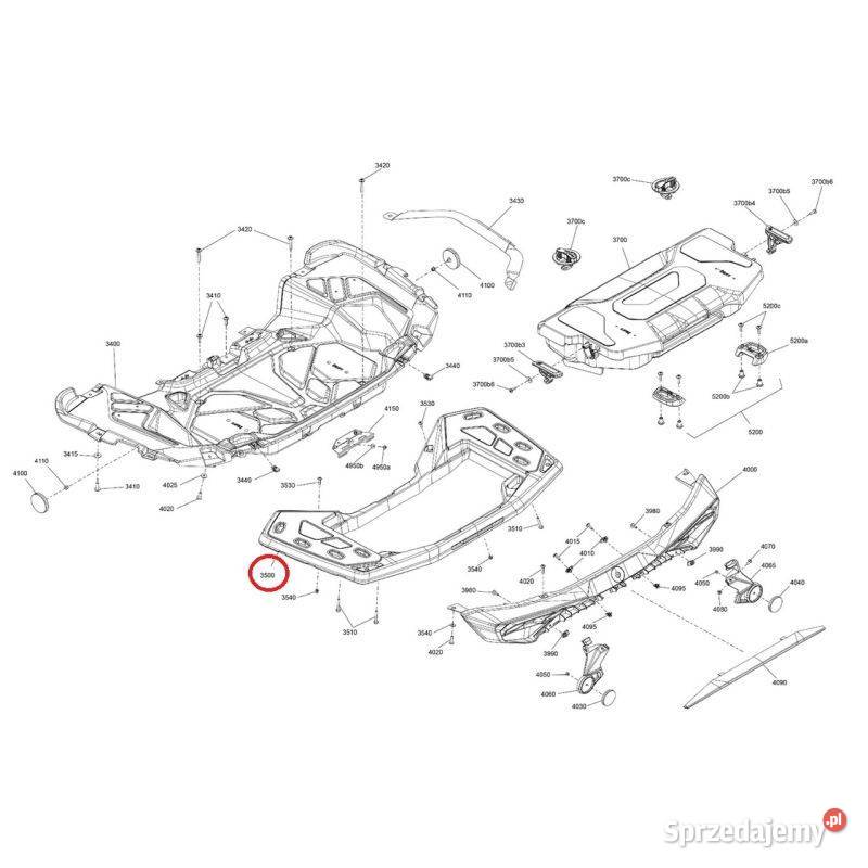 Bagażnik tył do quada CanAm BRP 715010507 Elementy nadwozia Nowy Sącz