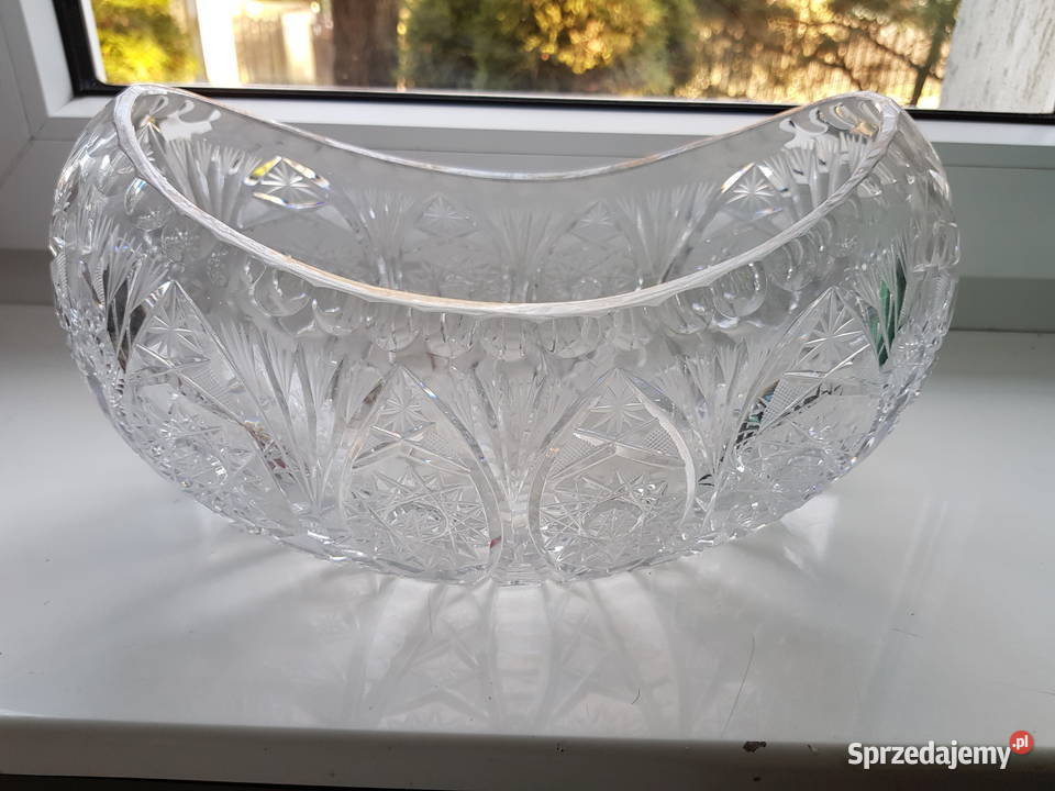Duża kryształowa owalna misa Poznań sprzedam