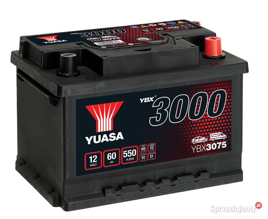 Akumulator 60Ah 550A Yuasa YBX3075 Standard Akumulatory Łódź