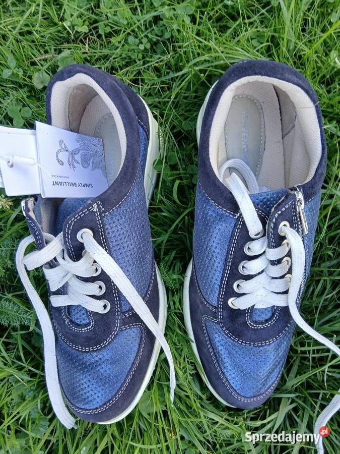 39 buty damskie Granatowe sneakersy koturn 5 Szczerbice