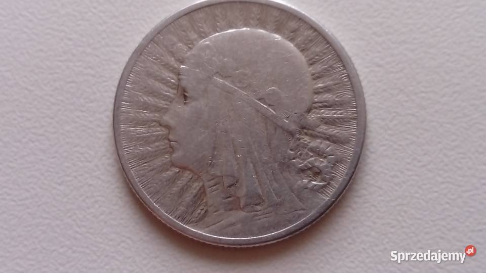 Moneta 2 1934 r Głowa kobiety Srebro rzadsza Mosina