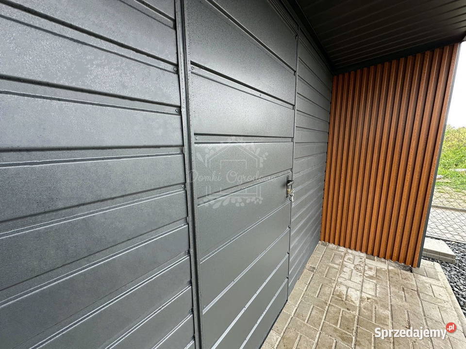 Schowek domek ogrodowy 4x3m wiata 4x1m antracyt wielkopolskie Poznań