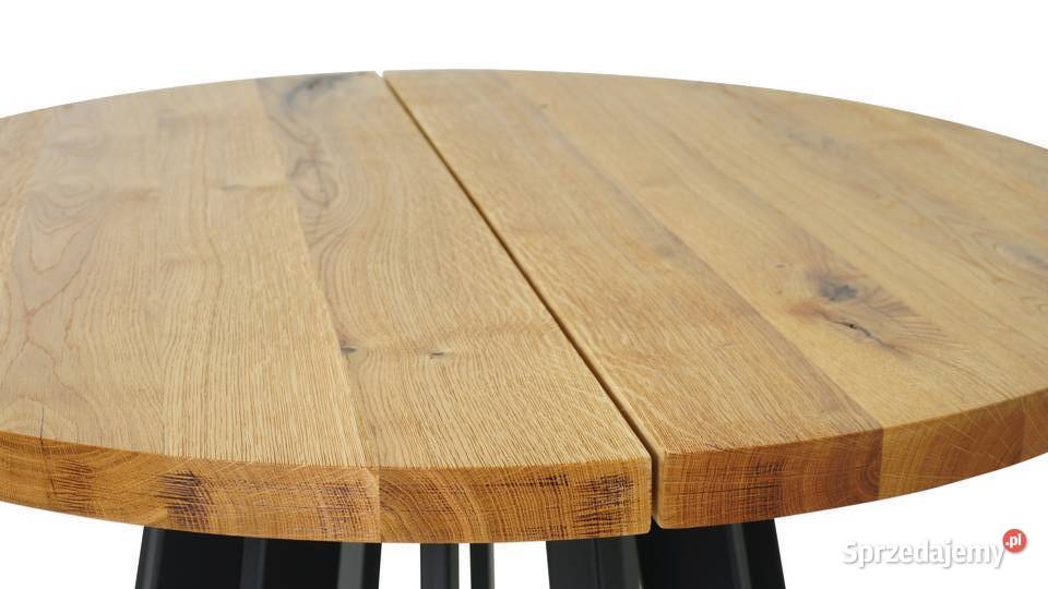 Stół Okrągły Lity Dąb sękaty Fi 120 Wanat Meble 120cm Toruń
