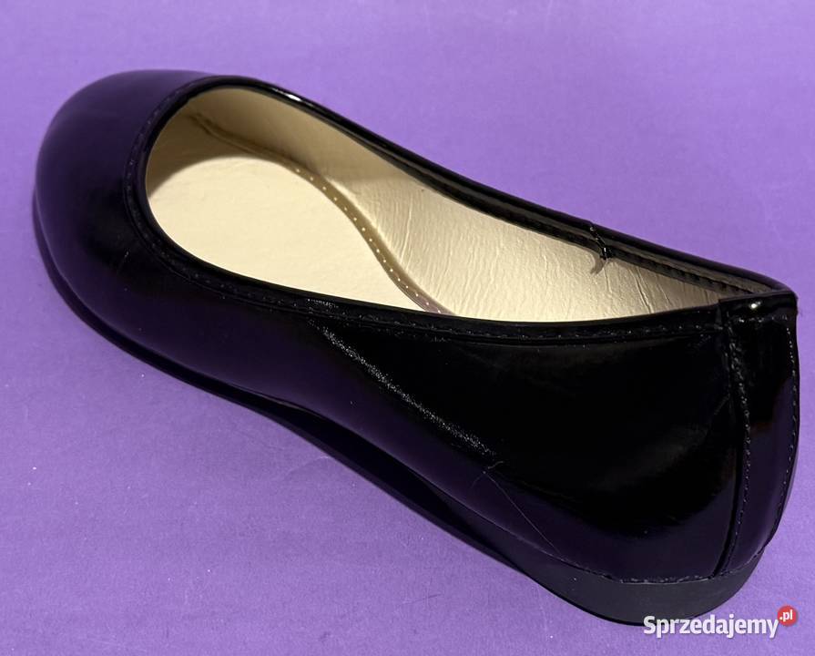 Czarne lakierowane baleriny rozmiar 36 Żyrardów