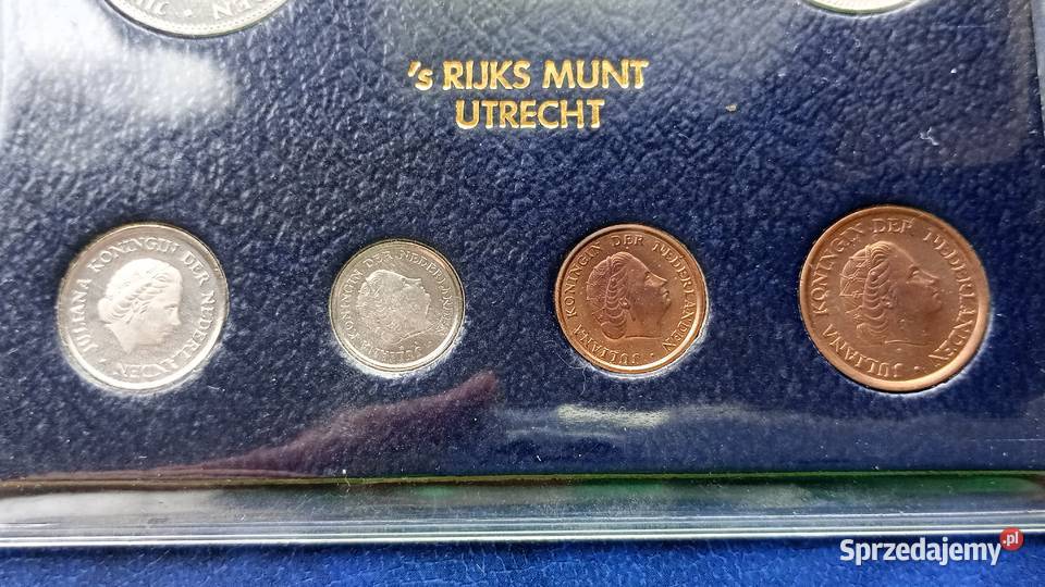 Stare monety 1980 set Holandia 6 monet Stan Lesko