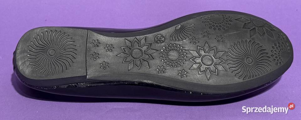 Czarne lakierowane baleriny rozmiar 36 Żyrardów