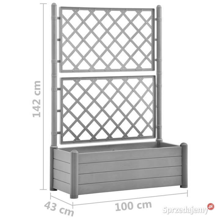 Skrzynia na rośliny z trejażem 100x43x142 PP Warszawa sprzedam