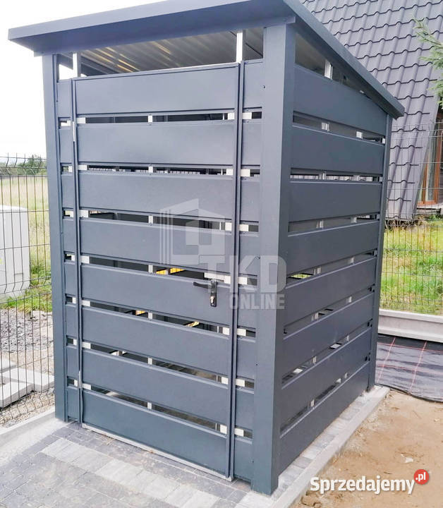 Wiata śmietnikowa 1x1m Antracyt Schowek ogrodowy