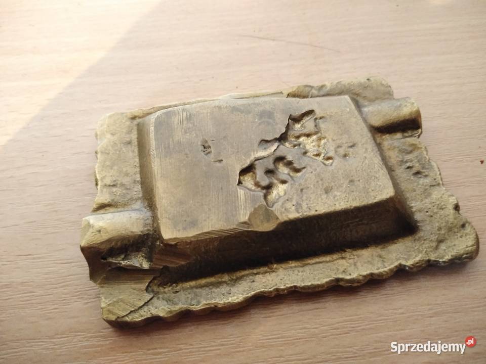 Stara mosiężna popielniczka popielnica z czasów Dąbrowa Górnicza