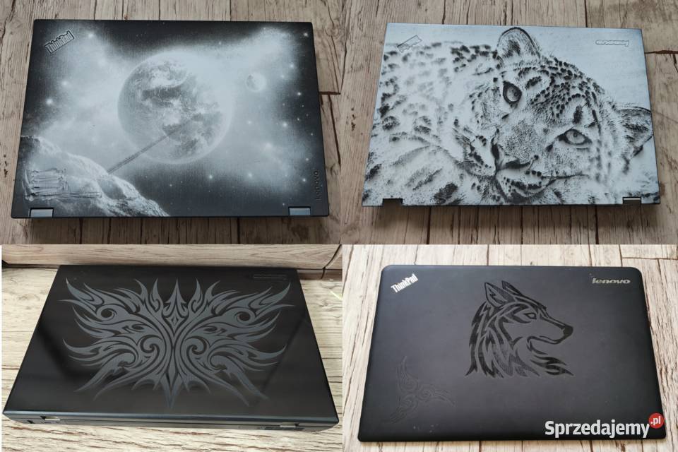 Personalizacja laptopa kompa grawer na klapie Pszczyna