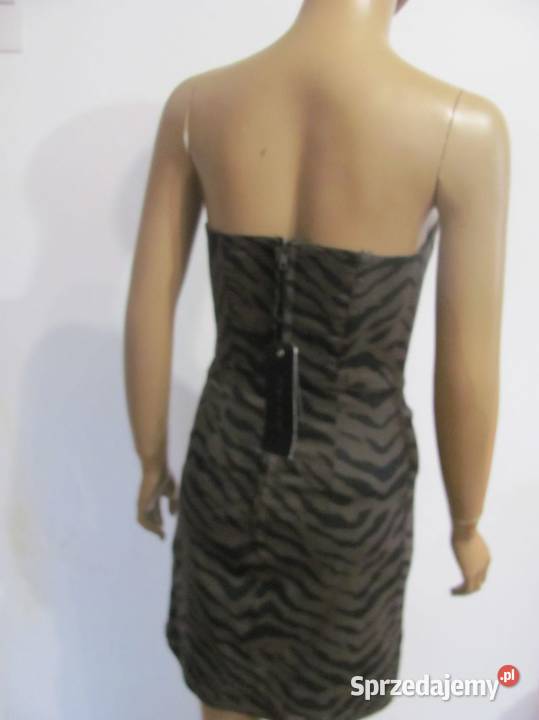 sukienka w cętki Amisu kolor IVY GREEN zgniła Zamość