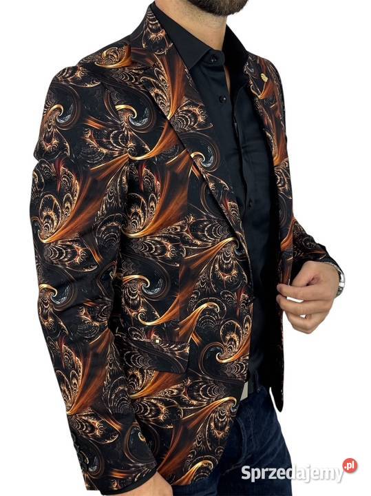 MARCO MILANO Marynarka męska C24 czarna złota wielkopolskie Ostrów Wielkopolski