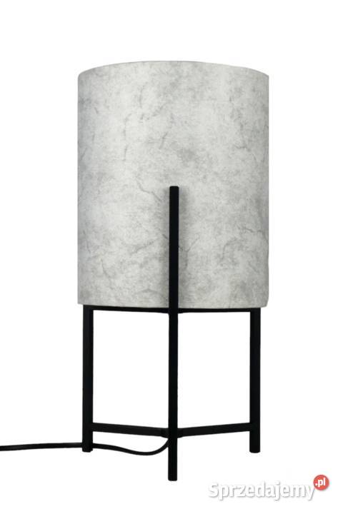 Metalowa lampa stołowa BLOMBERG z abażurem Nowe
