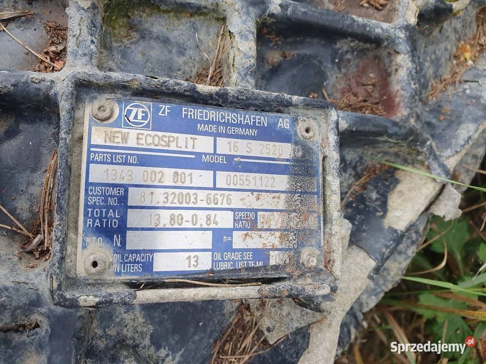 Skrzynia biegow MAN TGA 2006 ZF manulal w Radzymin