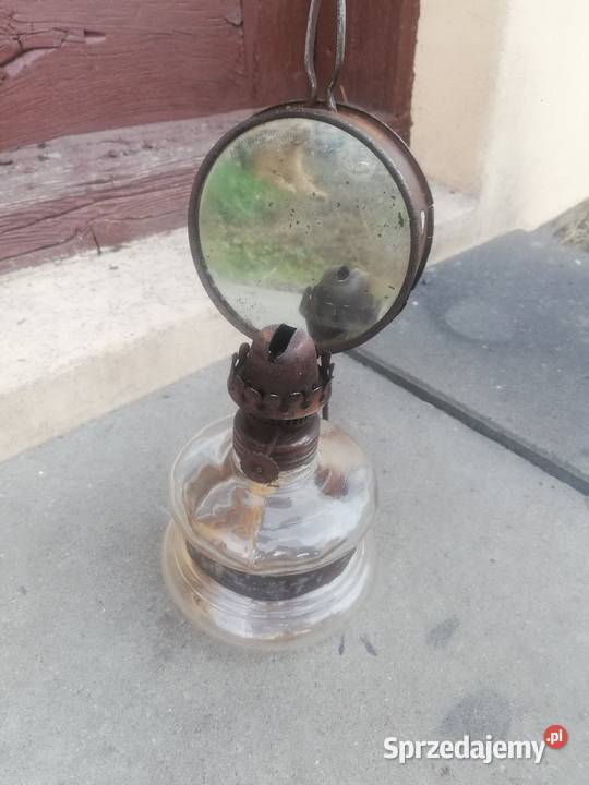 Stara lampa naftowa z lustrem łódzkie Skierniewice