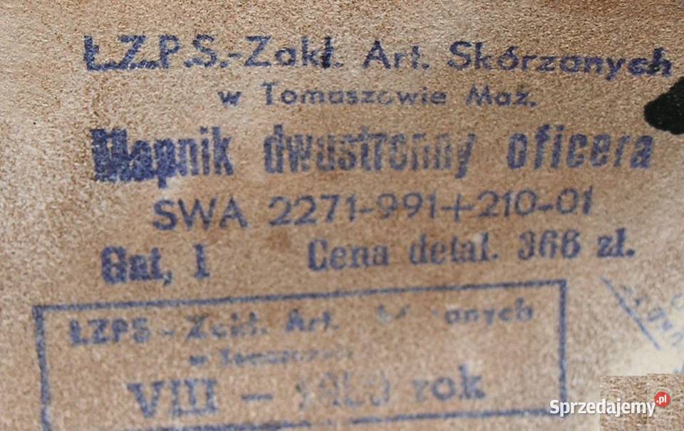 Mapnik dwustronny oficera SWA 2271 skóra Poznań sprzedam