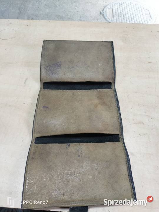 Stary skórzany notes portfel 1952 Łubno