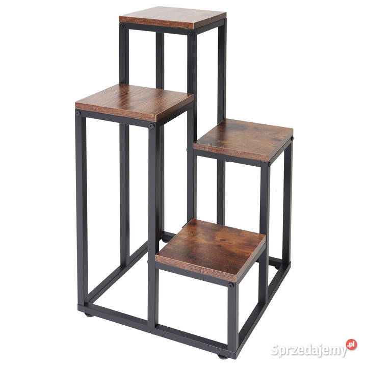 Kwietnik stojący metalowy piętrowy stojak na 4 Poznań