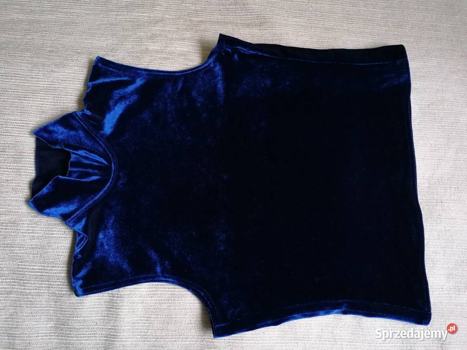 BLUZKA TOP ZE STÓJKĄ MEGA COBALT BLU VELVET R Łódź