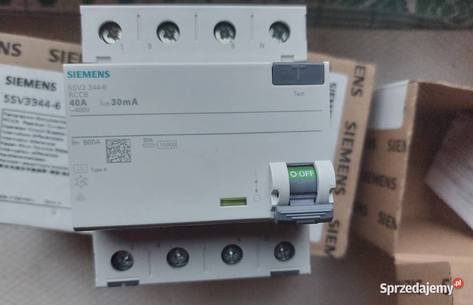 5SV3 RCCB 40A 30mA wyłącznik różnicowo prądowy Elektryka i akcesoria Dąbrowa Górnicza