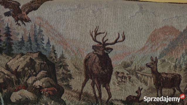 Piękny duży stary gobelin Inowrocław