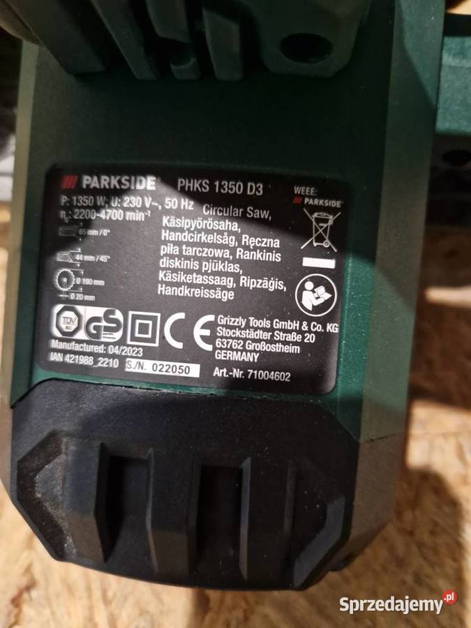 PARKSIDE Pilarka tarczowa ręczna PHKS 1350 D3