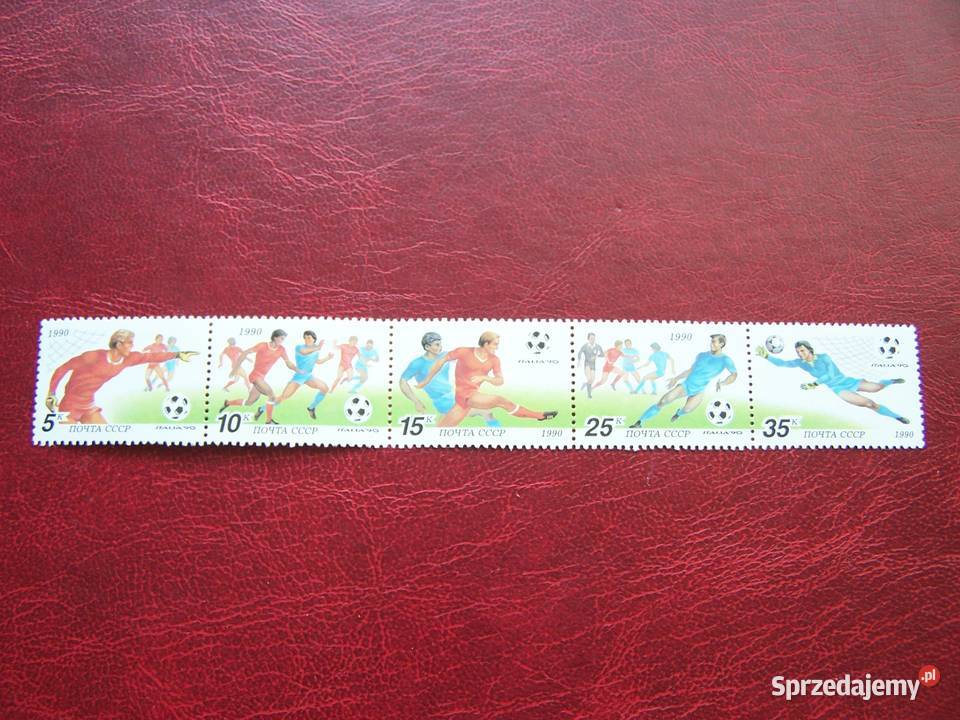 ZSRR 1990 MNH Mi 608892 Sport Piłka nożna MŚ Filatelistyka