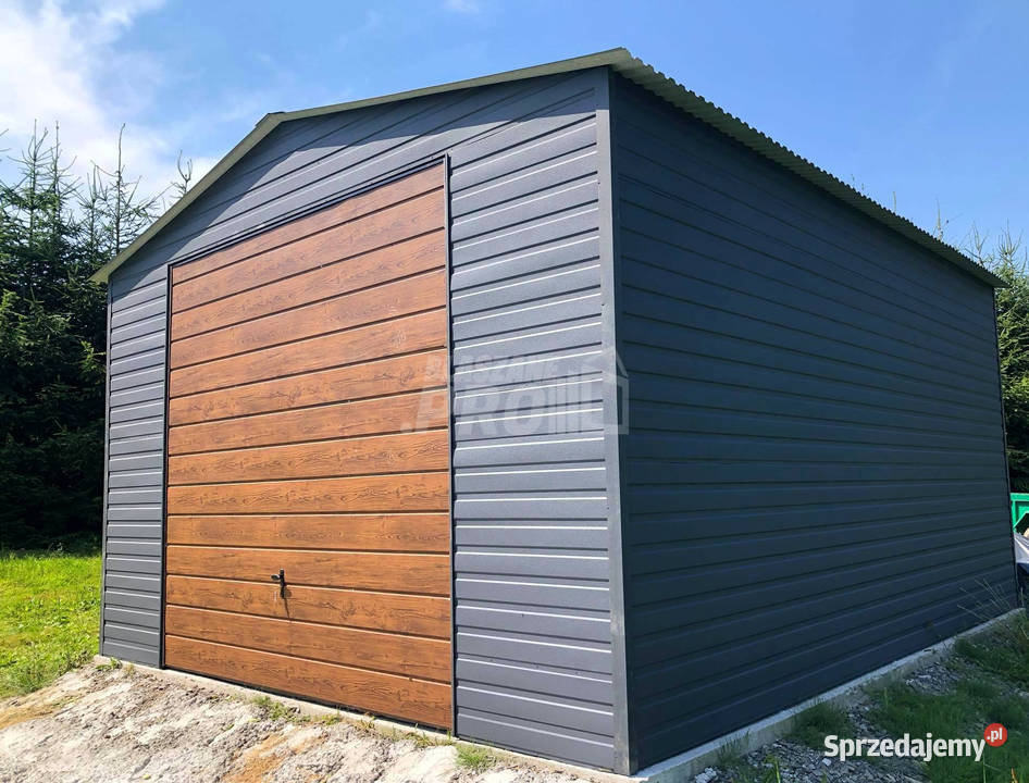 Garaż blaszany 5x5 Brama uchylna antracyt blacha Białystok sprzedam