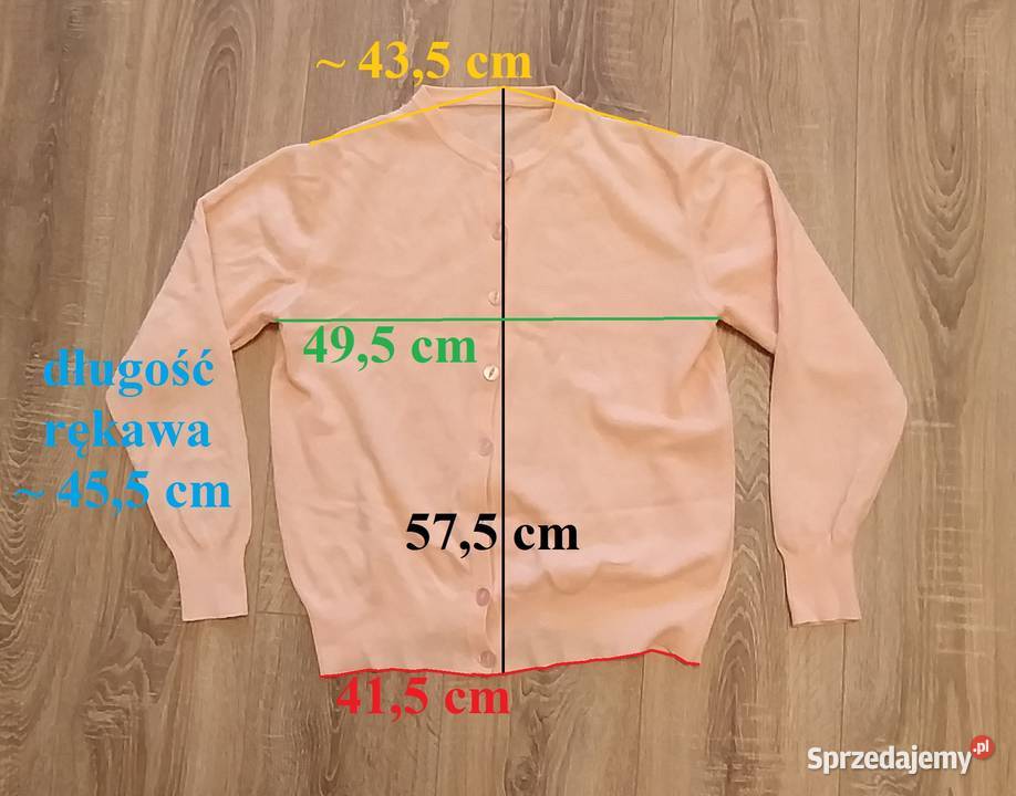 Sweter damski ROZPINANY morelowy podlaskie Hajnówka sprzedam