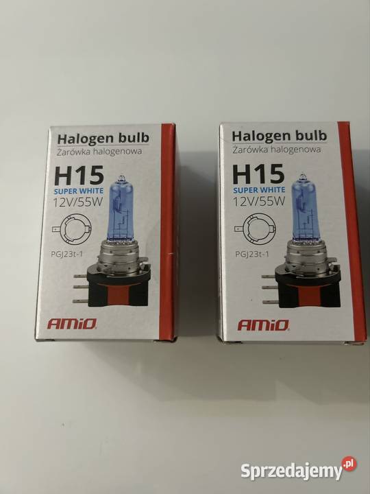 2 x Żarówki halogenowe H15 super white 12V55w śląskie Tarnowskie Góry