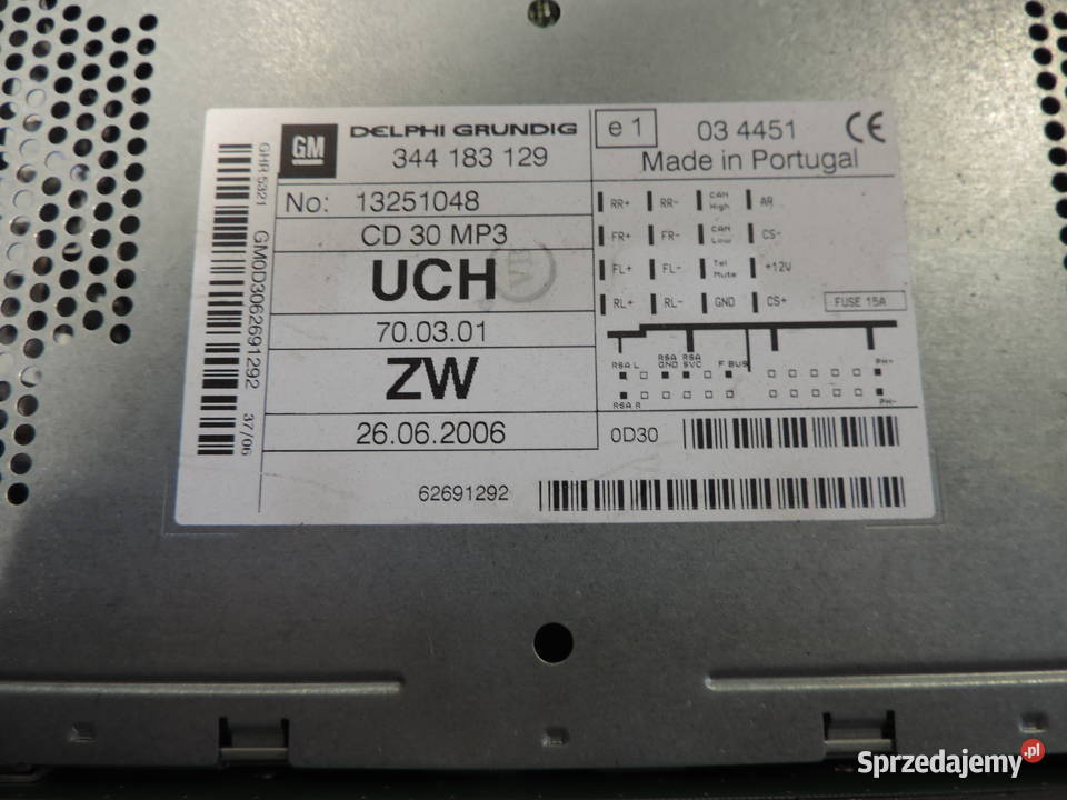 RADIO OPEL ZAFIRA B 13251048 osobowe Nowy Sącz
