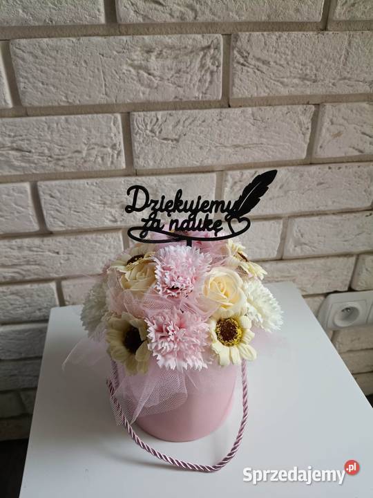 Flowerbox Podziękowanie Kwiaty mydalne Prezent