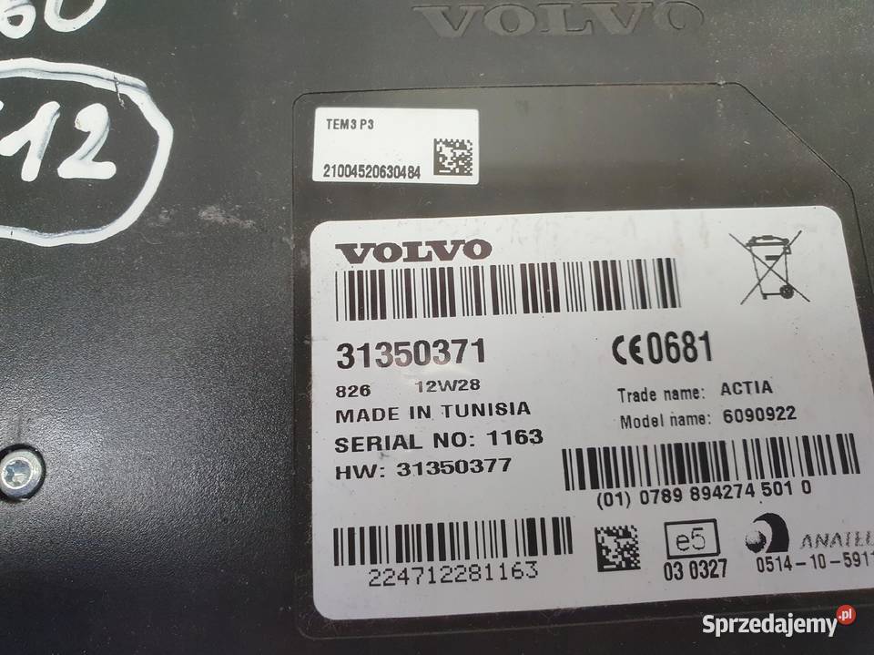 Volvo S60 II V60 MODUŁ TELEFONU Sterownik sprzedam