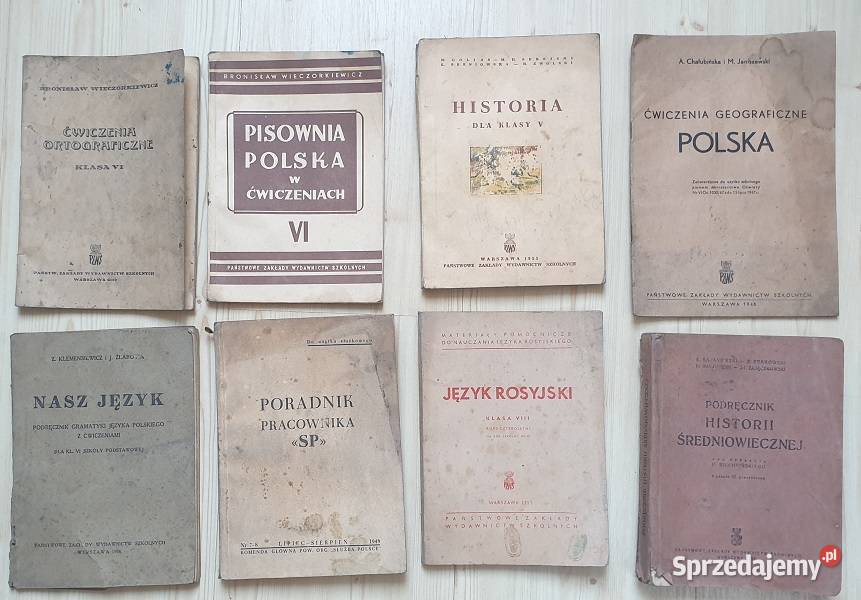 Zestaw książek z lat 1945-1960 stan kolekcjonerski