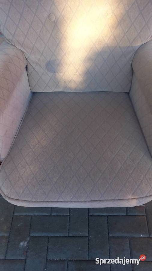 Fotel dębowy rustykalny z welurową tapicerką 732 zachodniopomorskie sprzedam