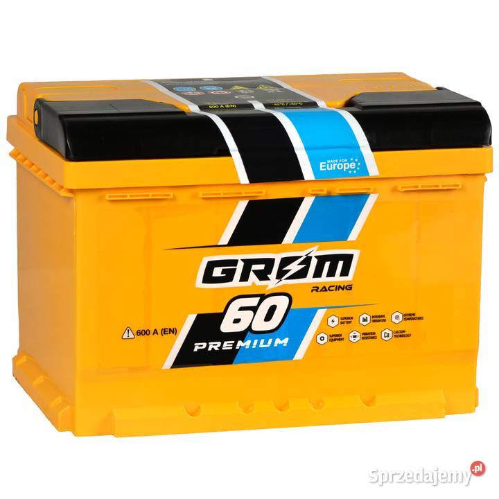 Akumulator Grom Racing 60Ah 600A EN PRAWY PLUS Akumulatory kujawsko-pomorskie Toruń