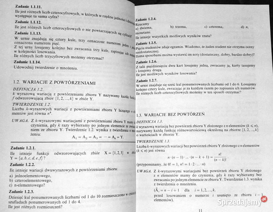 Zbiór zadań z kombinatoryki i rachunku Chełm