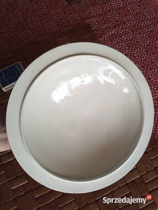 Nie Prl pokrywką waza złocona biały łódzkie Łódź