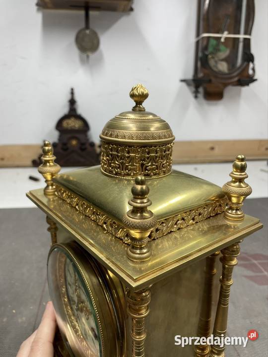 Piękny francuski zegar z mojej kolekcji sprawny Ostróda