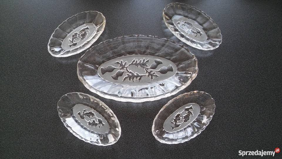 szkło półmisek osty hortensja polskie wzornictwo Gdańsk sprzedam
