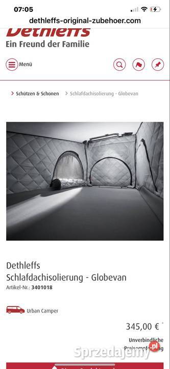 Dethleffs kamper Izolacja dachu sypialni lubuskie Zielona Góra