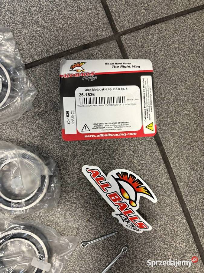 Łożyska Koła Tył ALL BALLS 251526 Yamaha Raptor pomorskie Człuchów sprzedam