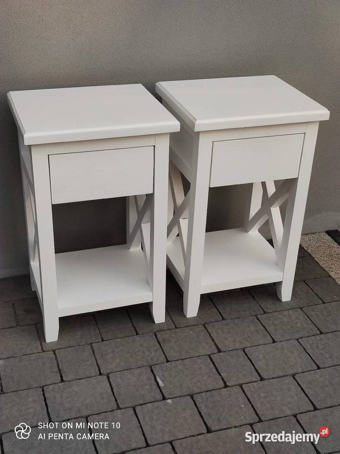 Stoloki nocne styl prowansalski 35cm łódzkie Łobudzice