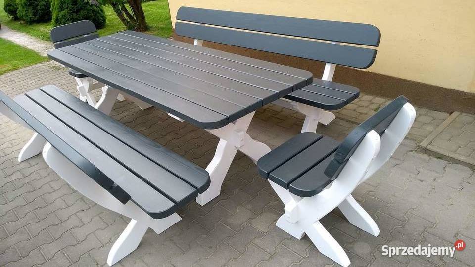 Meble ogrodowe drewniane stoły małopolskie Tokarnia