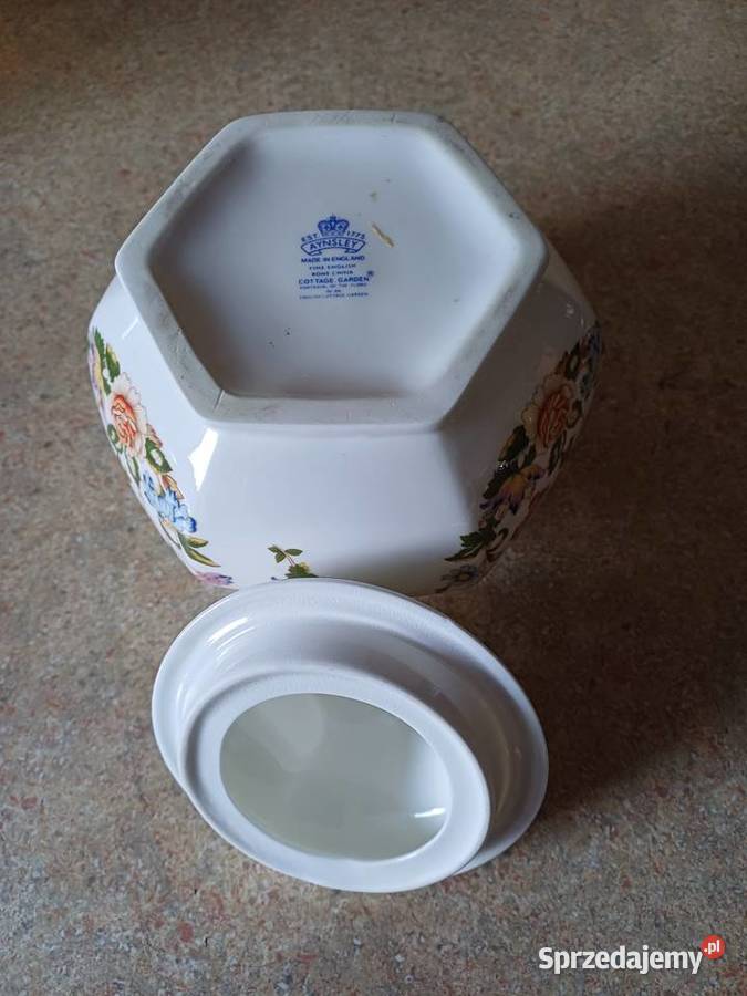 vintage pojemnik Aynsley Porcelana i szkło
