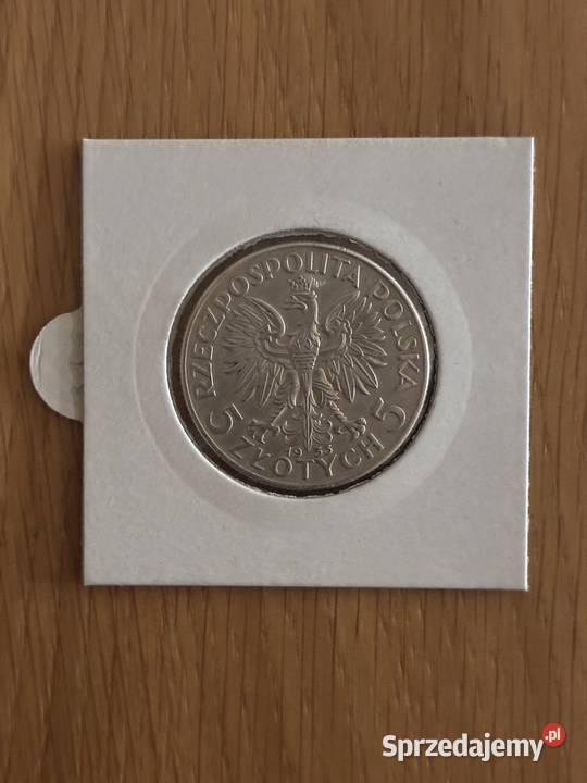 Moneta 5 zl glowa kobiety 1933 Puławy