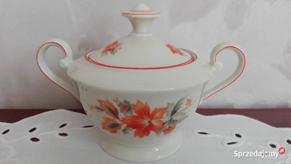Cukiernica mlecznik stara porcelana Carl Tielsch